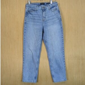 Banana Republic High Rise Straight Premium Denim Jeans Womens Size 28 Light Wash